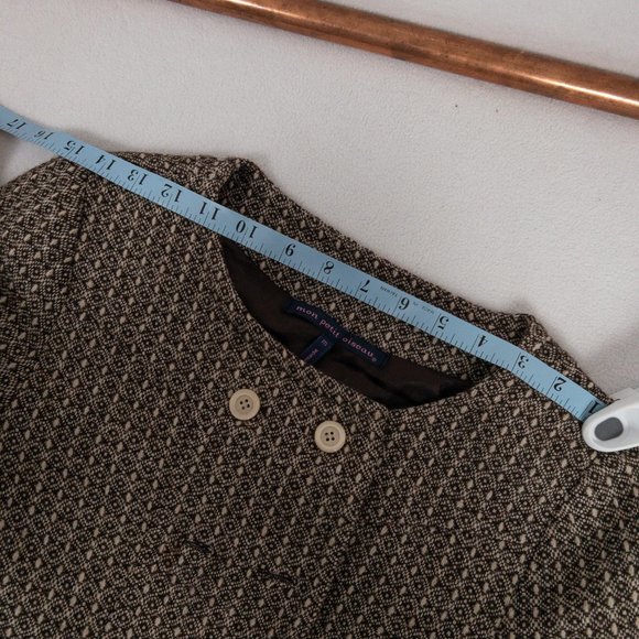 Mon Petit Oiseau Women's M Wool Heavy Coat Jacket Peacoat Brown Anthropo… - Picture 11 of 11